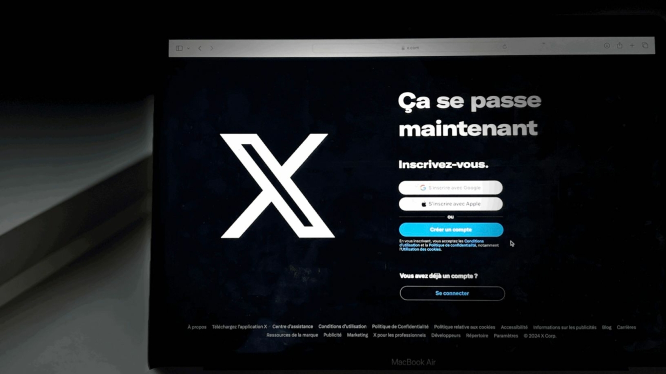 Ecran de connexion de X